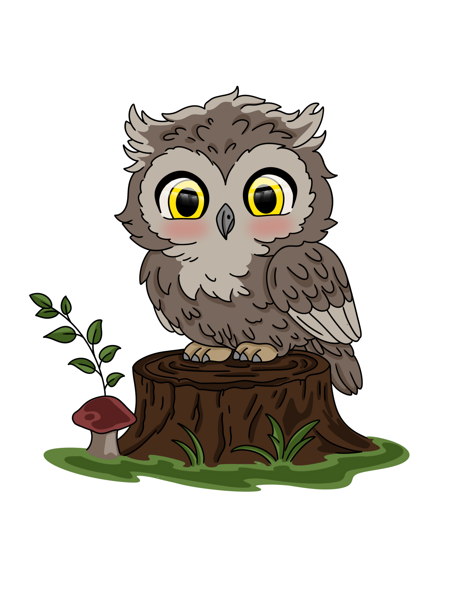 Animaux - Foret - Chibi - Hibou