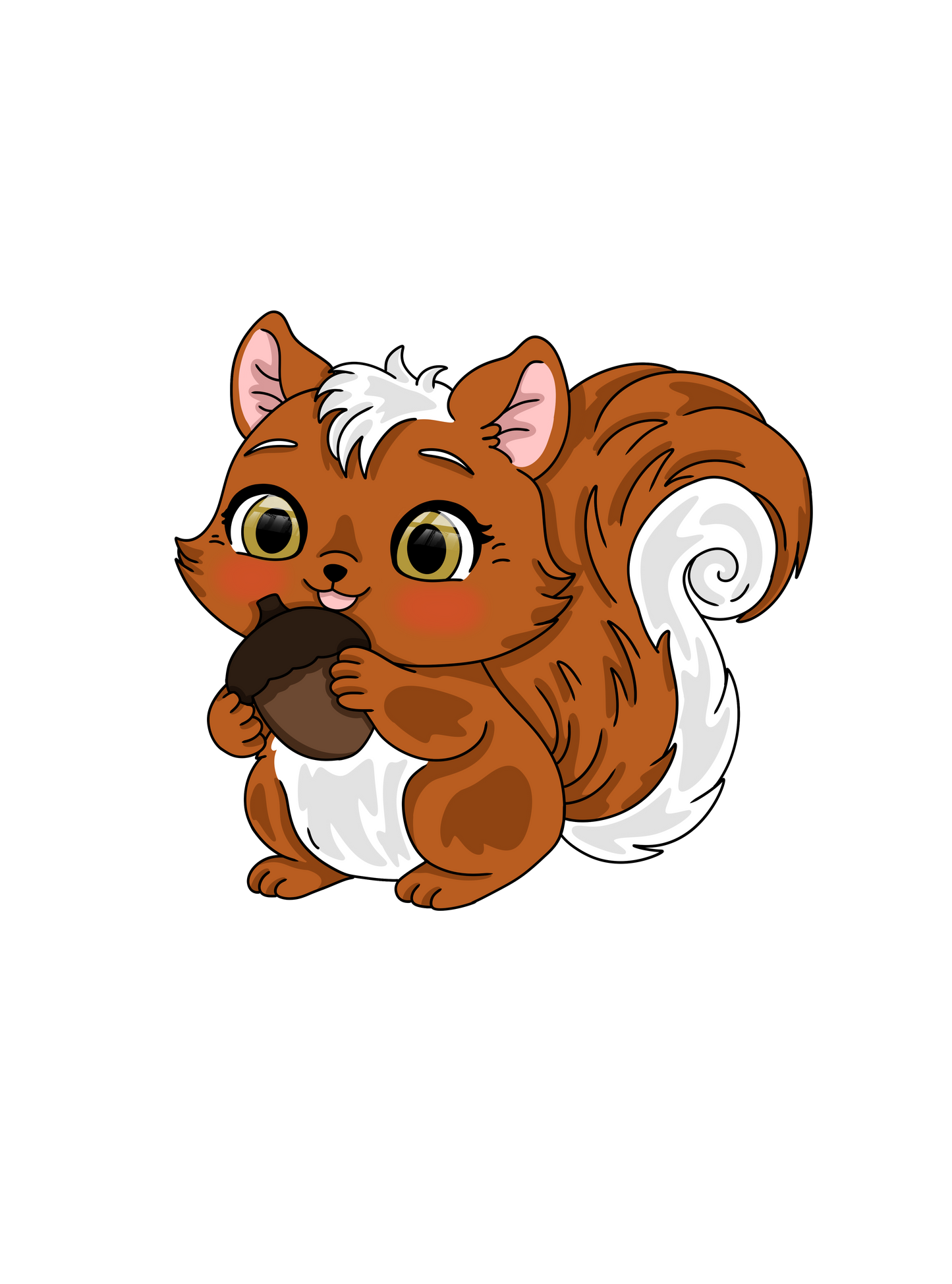 Animaux - Foret - Ecureuil - Chibi