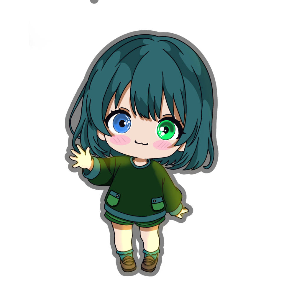 Chibi - Fille kawaii aux yeux bicolor