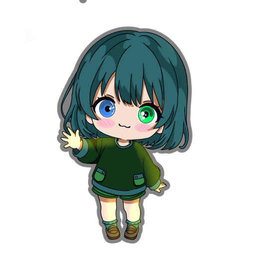 Chibi - Fille kawaii aux yeux bicolor