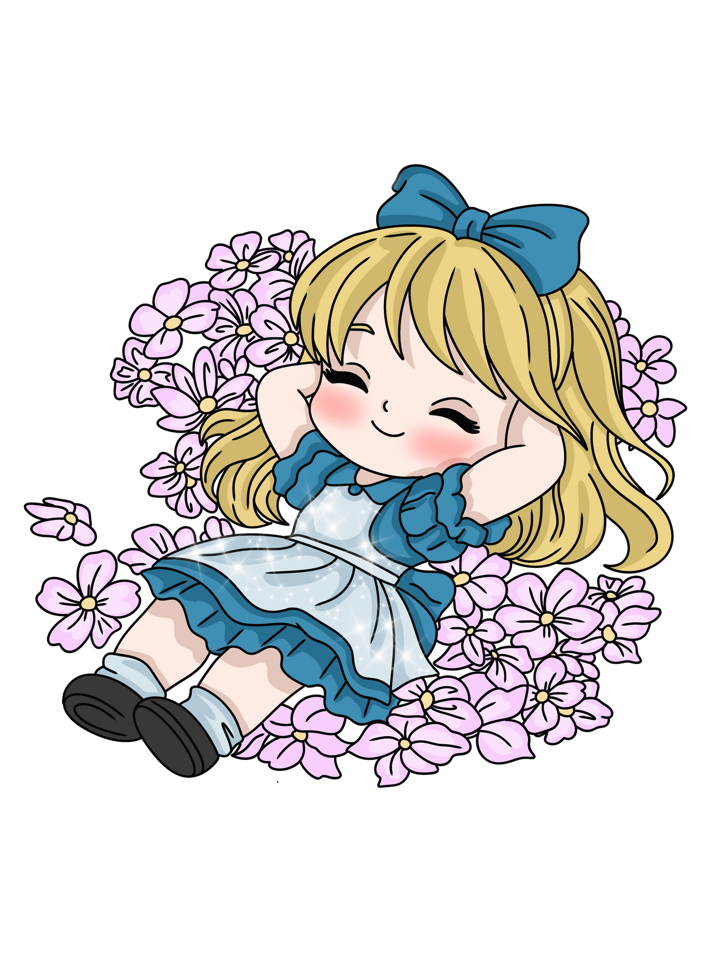 Alice - Alice aux pays des merveilles - Tapis de fleures